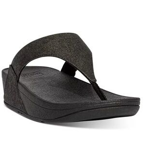 FitFlop Women's Lulu Shimmer Thong sandals black - 8